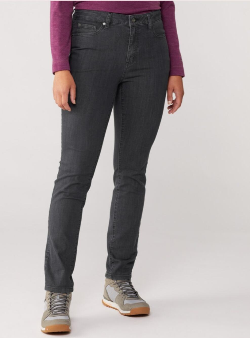 PRANA Kayla High Rise Jeans Skinny Fit High Waisted Denim Charcoal Gray Size 6